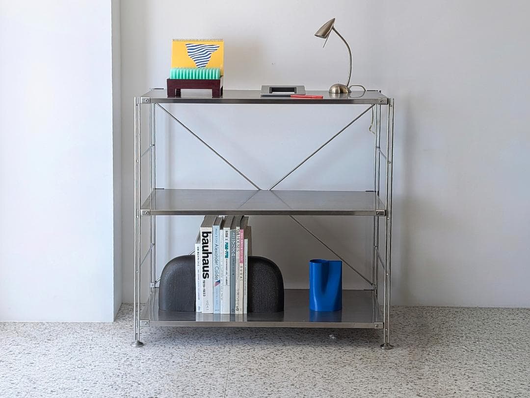 USED MUJI 無印良品 ステンレス ユニットシェルフ 3段 幅86㌢