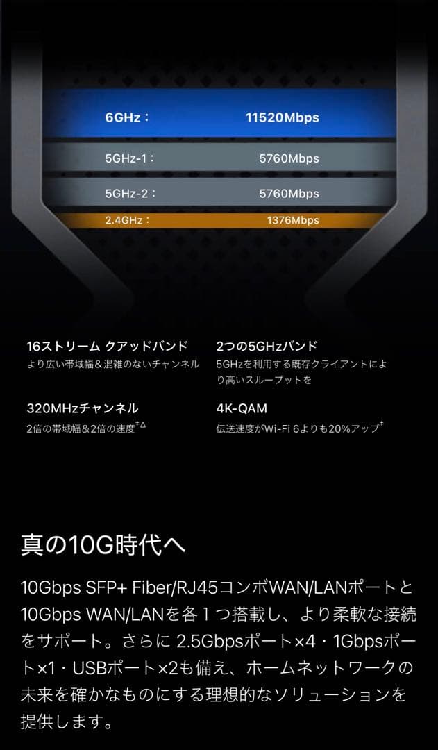 TP-Link Archer BE900 Wi-Fi 7 クアッドバンド