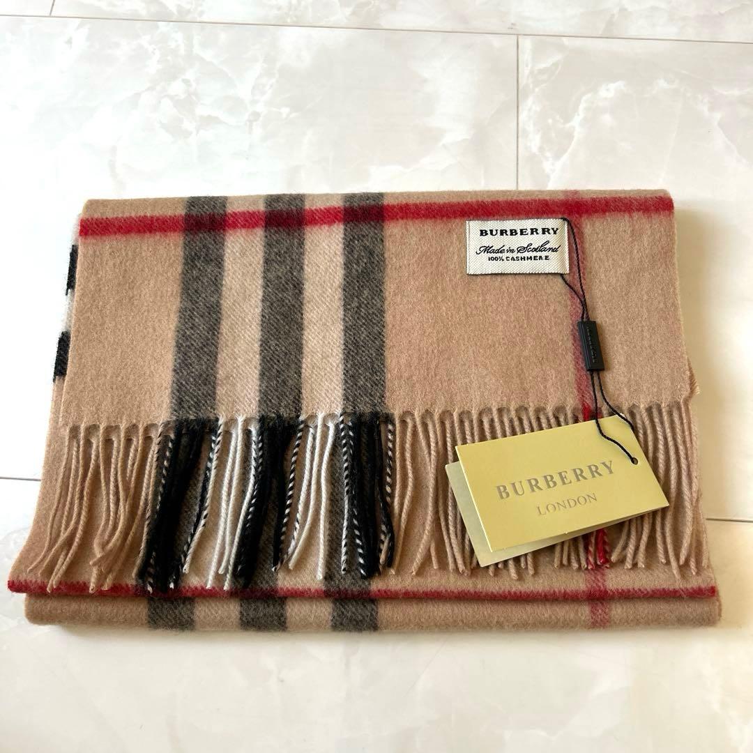 BURBERRY チェック柄 カシミヤ マフラー