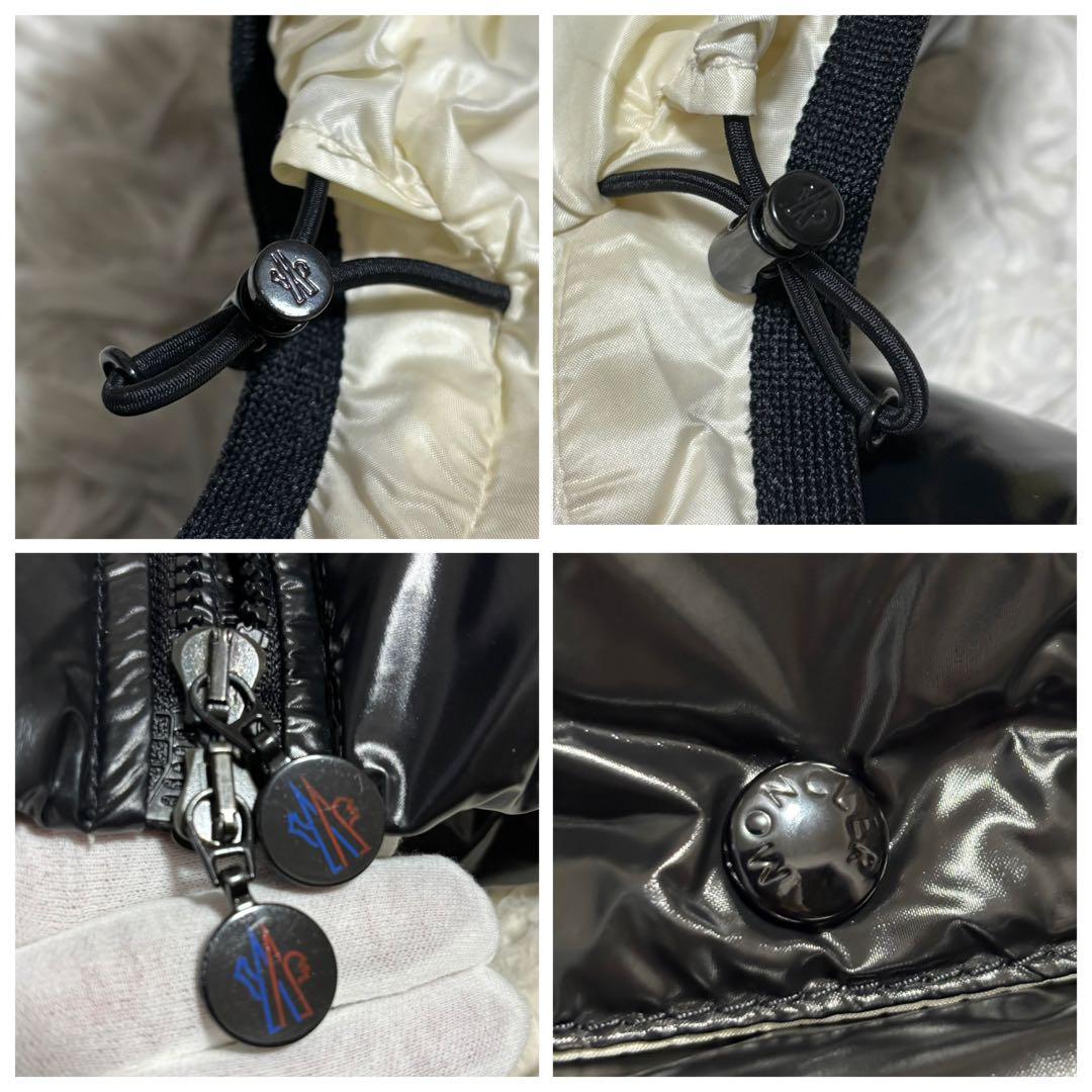 モンクレール ダウンジャケット BADIAシャイニー デカワッペン ブラック S