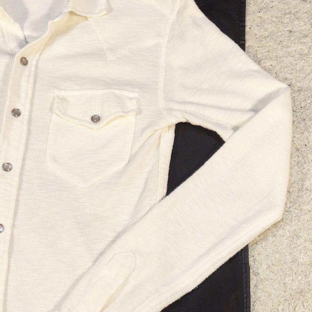 値下げ中1-23 RRLダブルアールエル　長袖シャツワッフル素材 ストレッチ