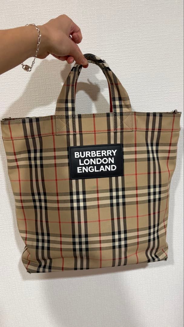 BURBERRY チェック柄 トートバッグ