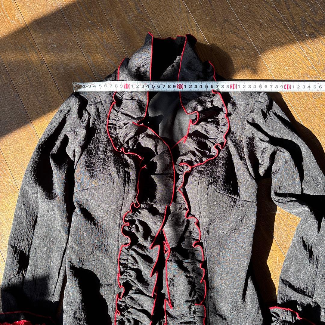 フラメンコドレス 黒　赤フリル付き