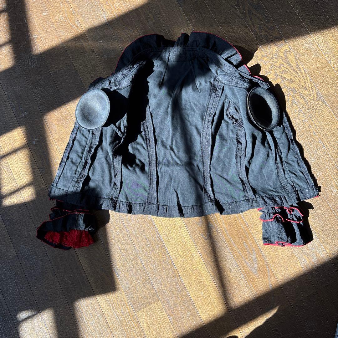 フラメンコドレス 黒　赤フリル付き