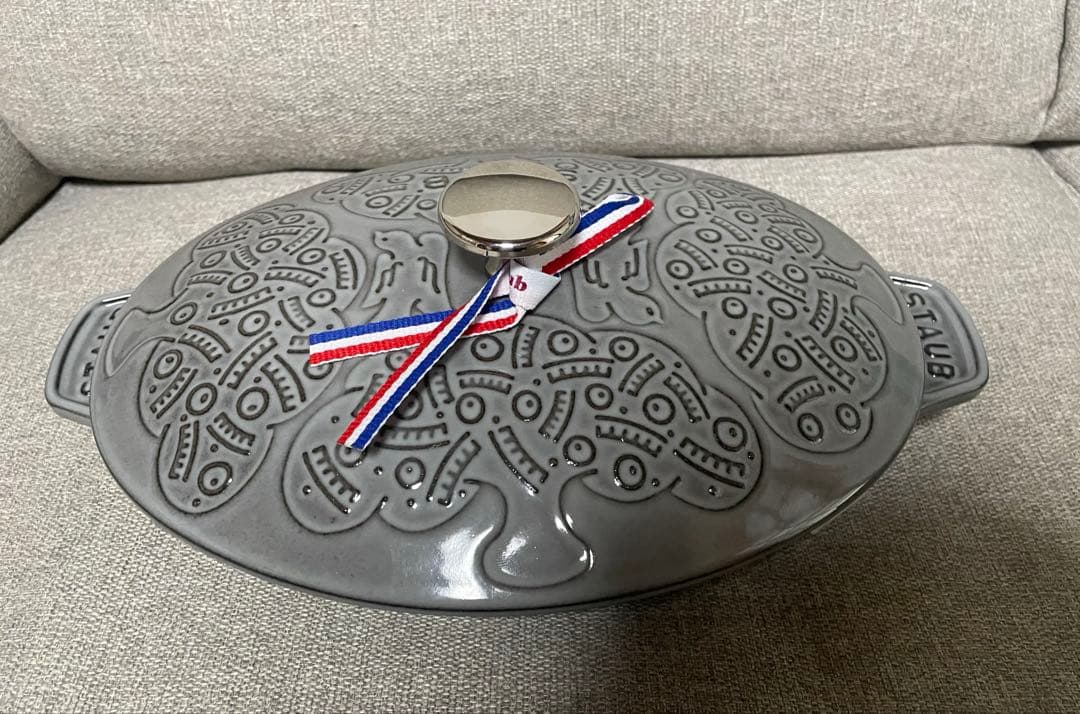 staub ミナペルホネン フォレストホットプレート　オーバル 23 cm