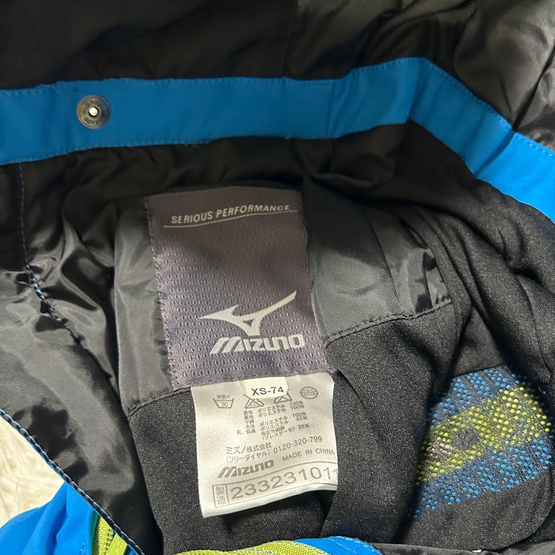 【美品】MIZUNO ミズノCREW 高機能ウェア スキーウェアブルー XS