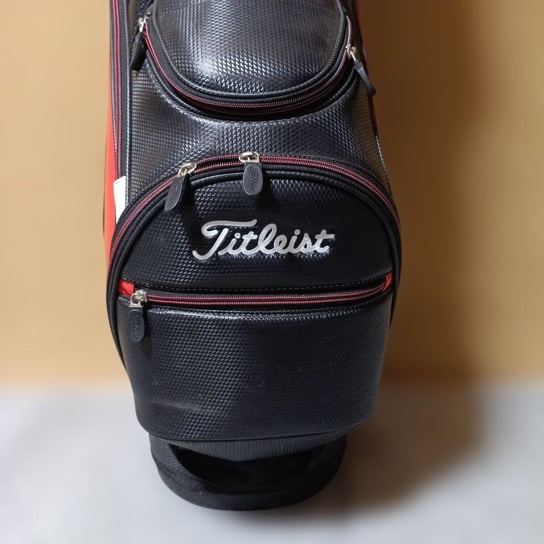 美品　軽量Titleist ゴルフキャディバッグ 黒/赤