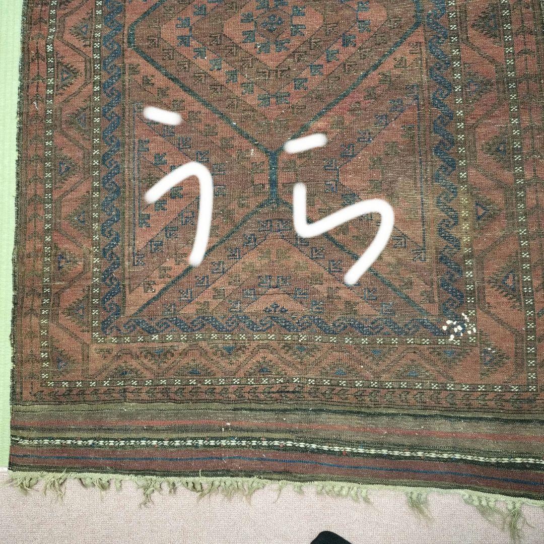 古い緞通　絨毯　敷物　絹　 再度お値下げいいたしました