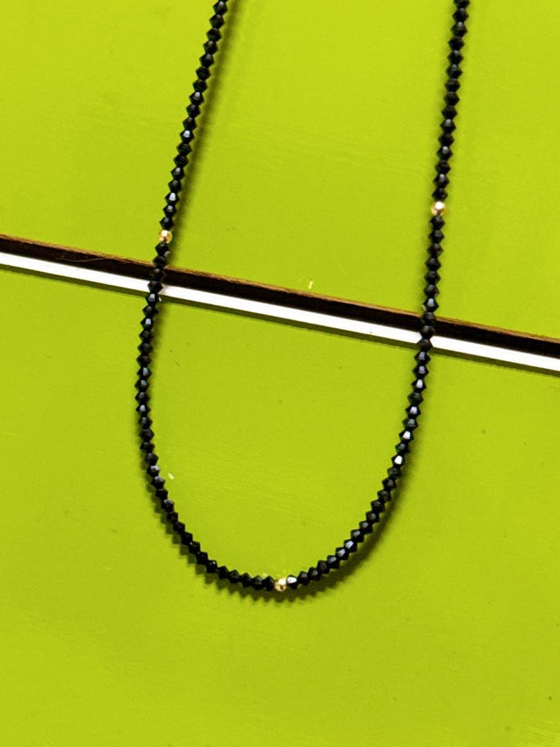 ptコーティングブラックダイヤモンドネックレス