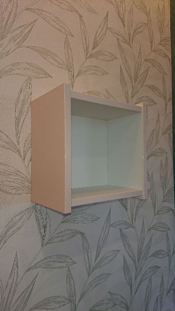 壁面飾り棚 白-薄いピンク-ピンク3個セット