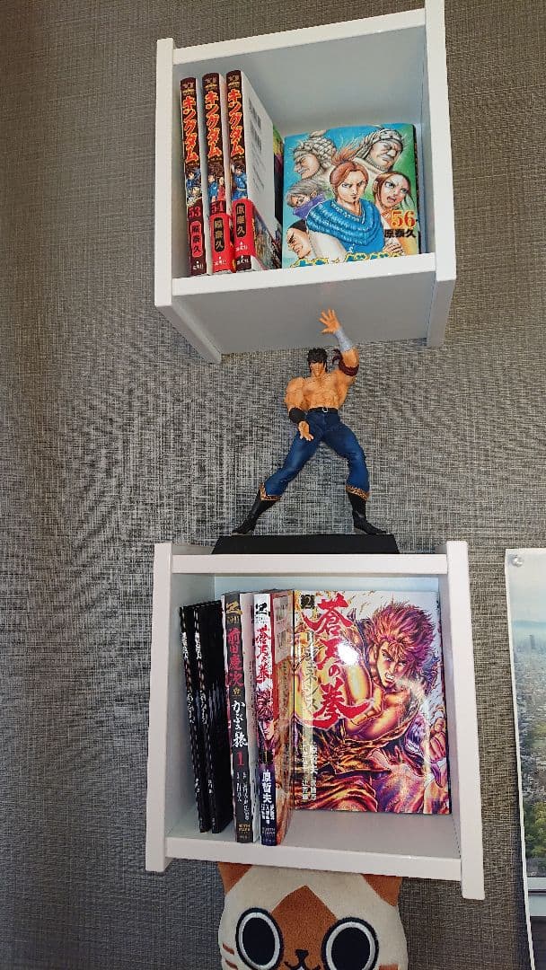 壁面飾り棚 白-薄いピンク-ピンク3個セット