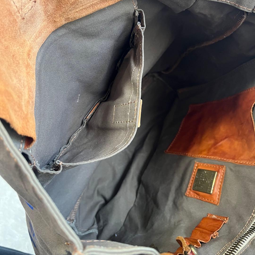 カンポマッジ2wayハンドバッグトートバッグショルダーバッグキャンバスレザー