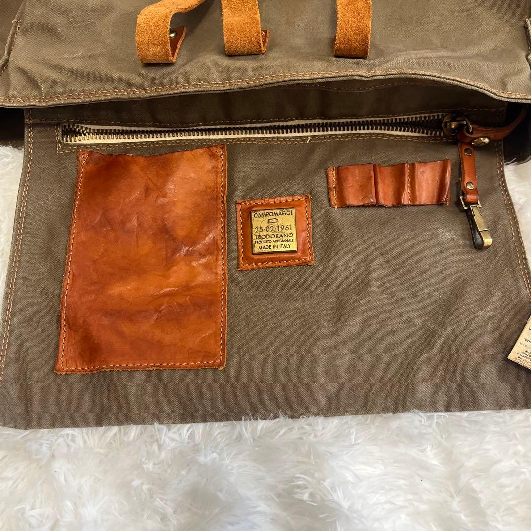カンポマッジ2wayハンドバッグトートバッグショルダーバッグキャンバスレザー
