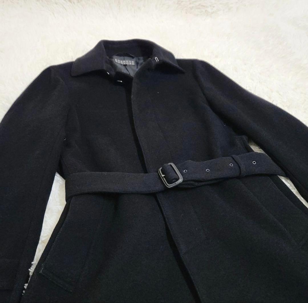 【美品】バーニーズニューヨーク Super100's ステンカラーコート