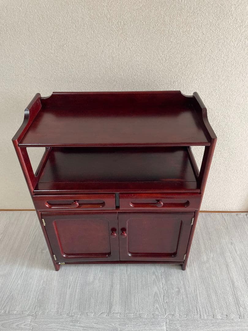 ミーコカリモク　電話台　ファックス台　チェスト　棚　高級家具　ヴィンテージ