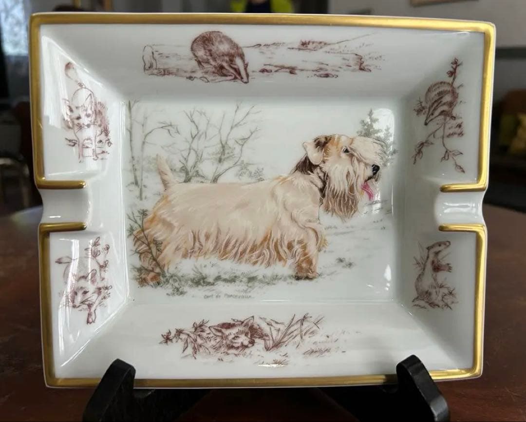 【美品】エルメス　HERMES アッシュトレイ　灰皿　テリア