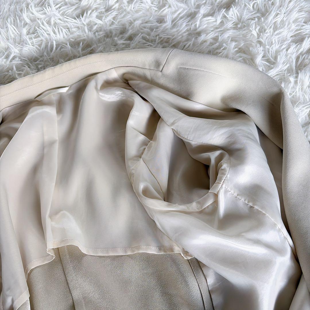 【グリーンレーベル】ダブルジャケット パンツ スーツセットアップ クリームカラー