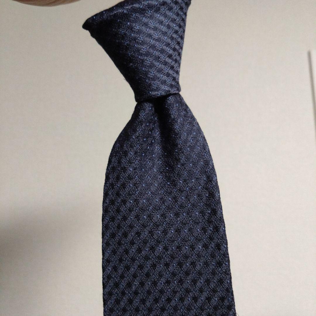 バーバリー シルク ネクタイ ネイビー