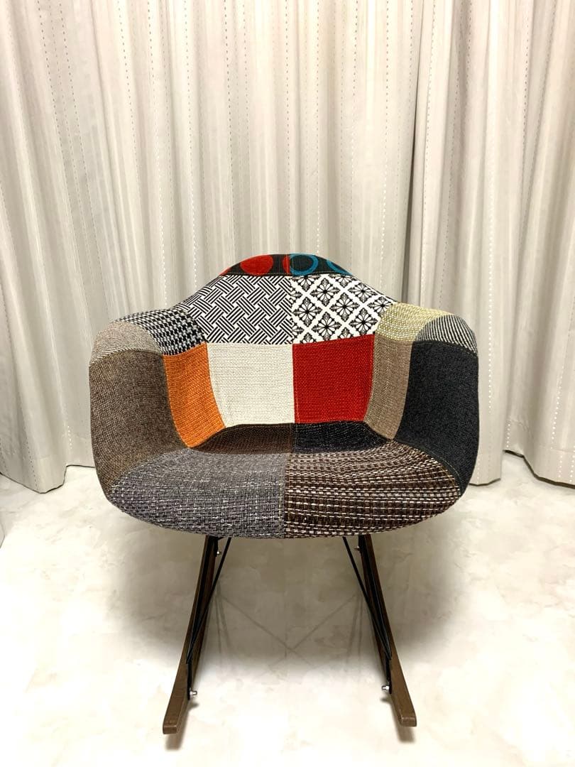 レア 美品 イームズチェア パッチワーク ロッキングチェア カラフル