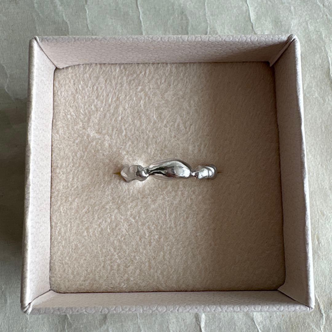 【mikufukamitsu 】泡沫のリング　シルバー　約13号