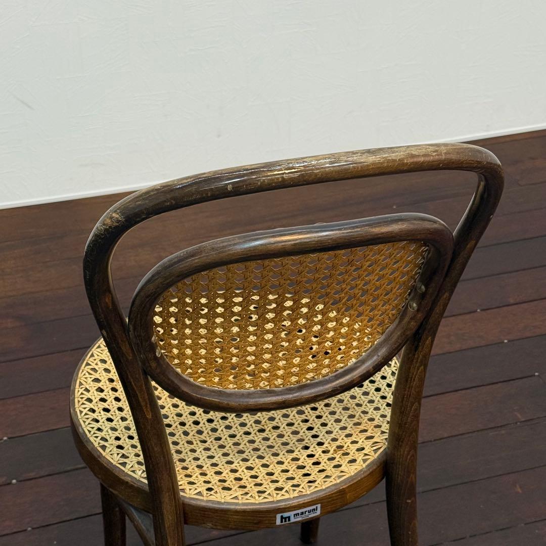 H19K67a マルニ木工 maruni ベントウッドチェア 籐編み ラタン張り