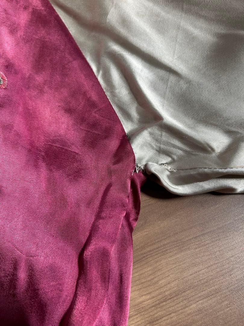 40s 50sヴィンテージスカジャン 鷲赤　Japanマップ黒