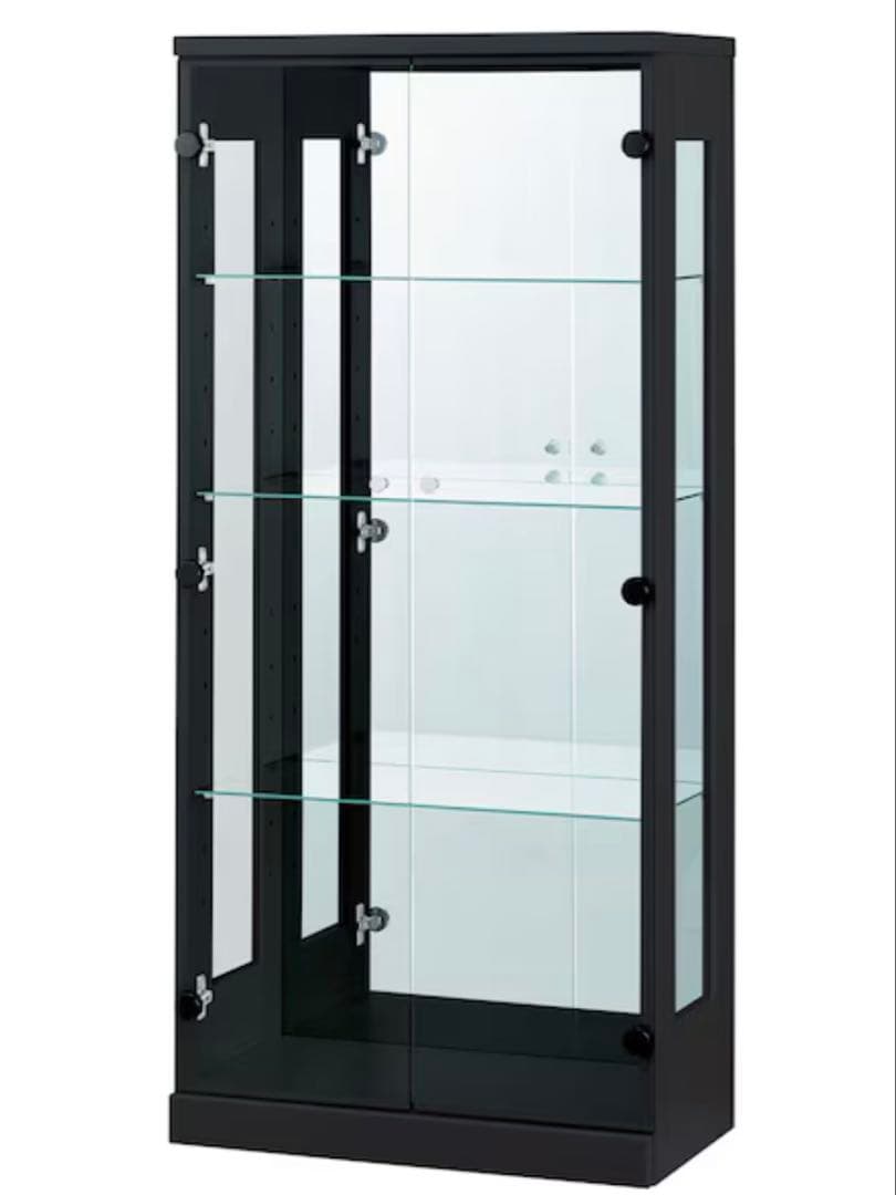 ニトリ　フィギュアケース(ガラスケース)ブラック (セアS 60 BK)