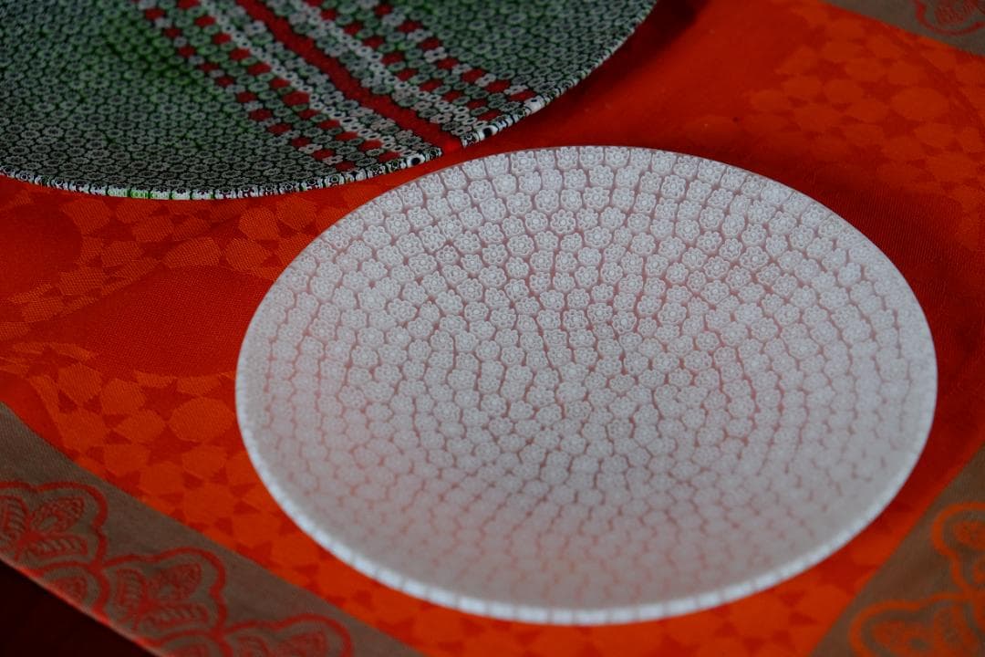 ミルフィオリ ガラス プレート グラス 江波冨士子/舩木倭帆/藤田喬平/田子美紀