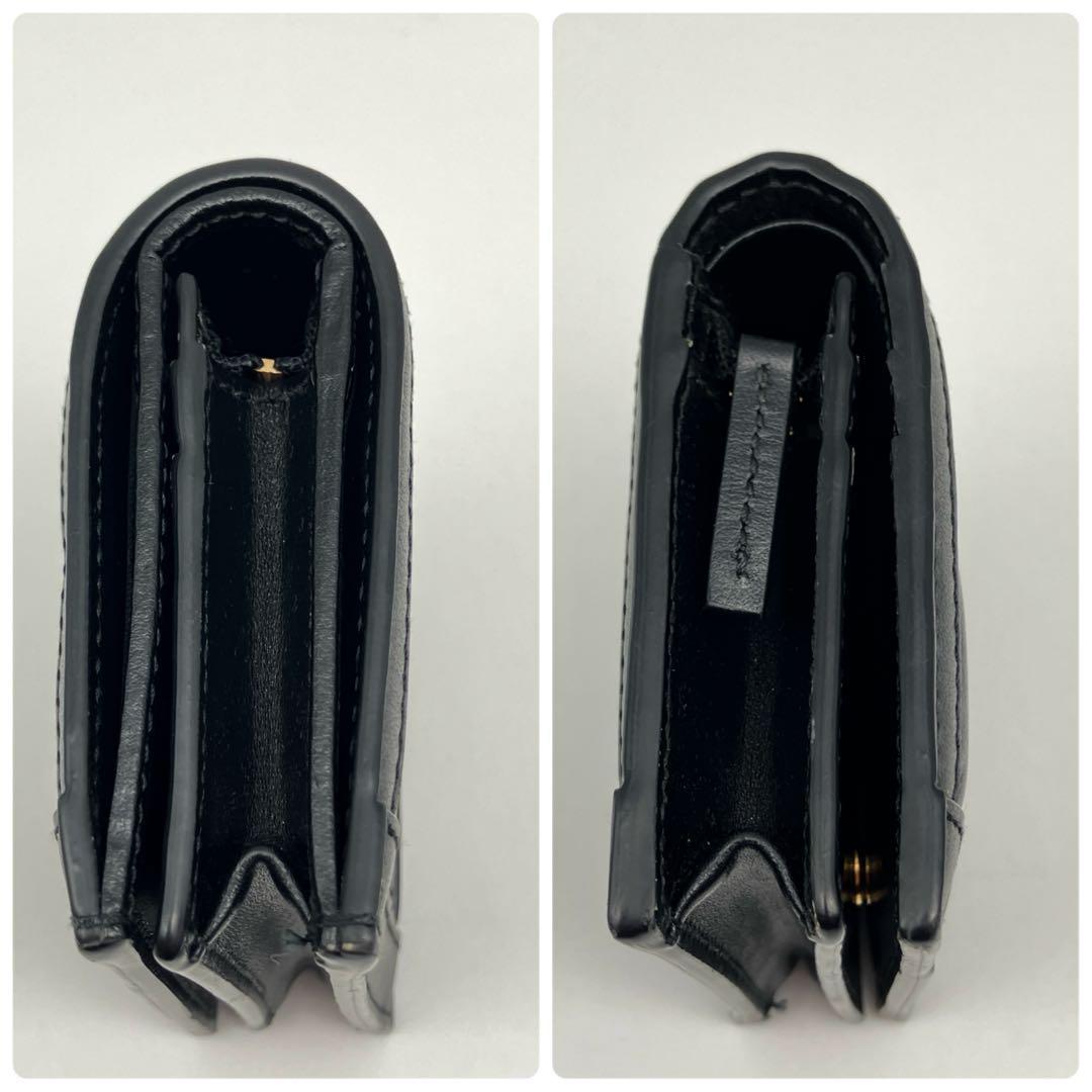 【未使用級】GUCCI グッチ マトラッセ マーモント ミニウォレット ブラック