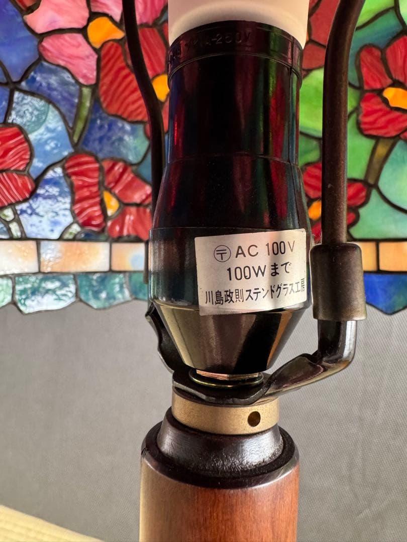 ステンドグラスランプ【川島政則ステンドグラス工房】【【最終値下げ】】