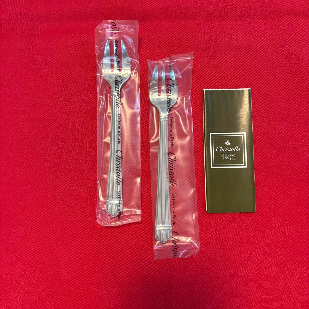 オイスターフォーク christofle クリストフルアリア 2本 新品