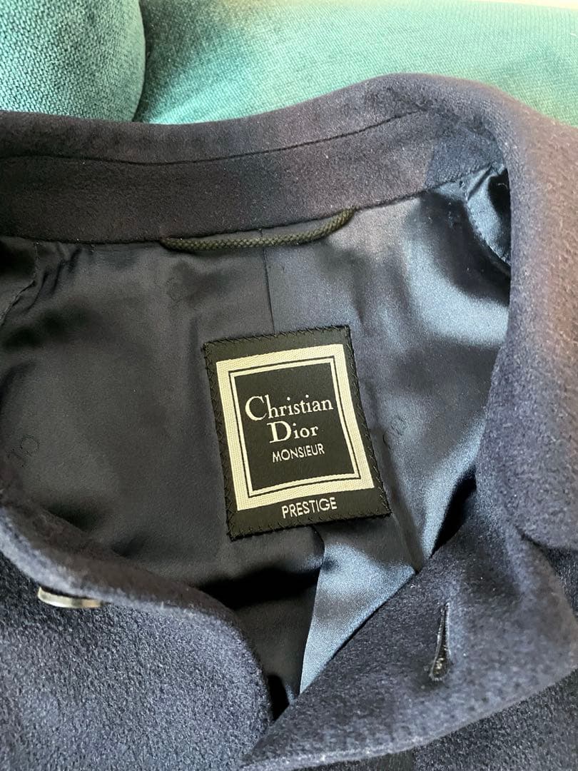 ご*様 美品 最高級 カシミヤ100% クリスチャンディオール ステンカラーコー