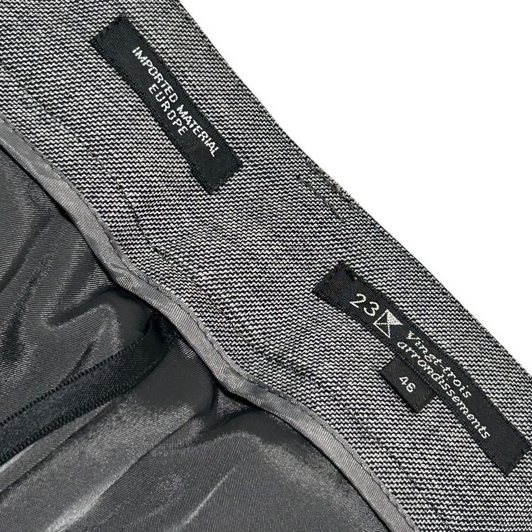 23区 パンツスーツ 3XL 46 大きいサイズ グレー ウール ママスーツ