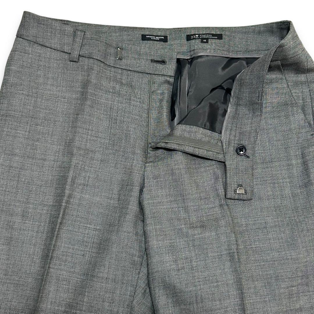 23区 パンツスーツ 3XL 46 大きいサイズ グレー ウール ママスーツ