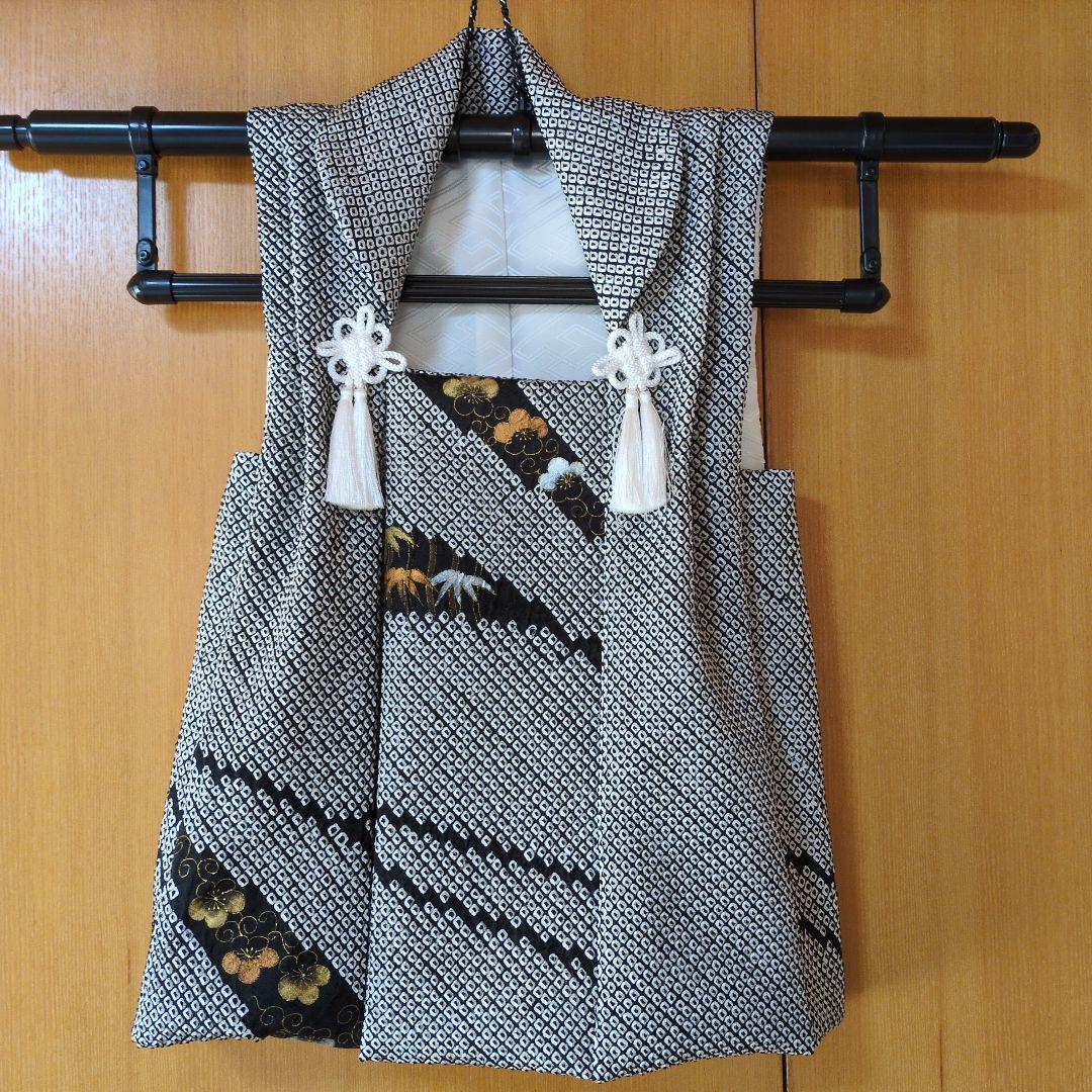 七五三３歳男の子正絹総絞り手縫いの被布（中綿無し）