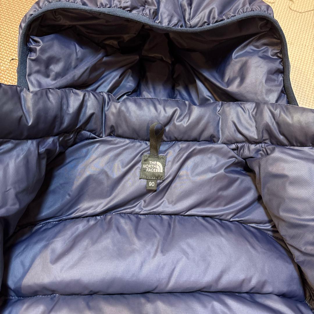 ノースフェイス キッズ　90 ダウン　紺