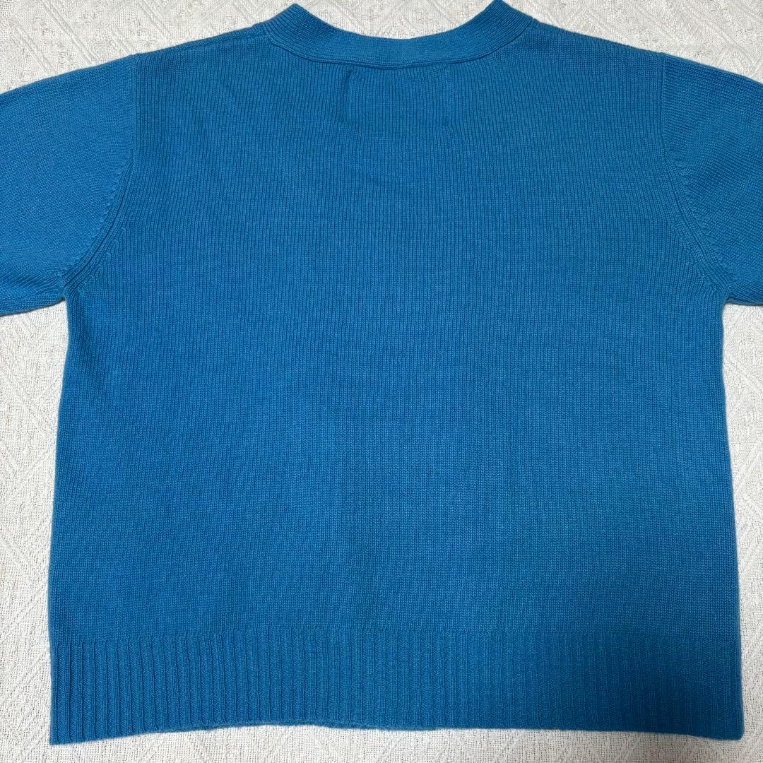 TTT MSW☆ウール　ニット　スタンダードカーディガン　ブルー　青　メンズ