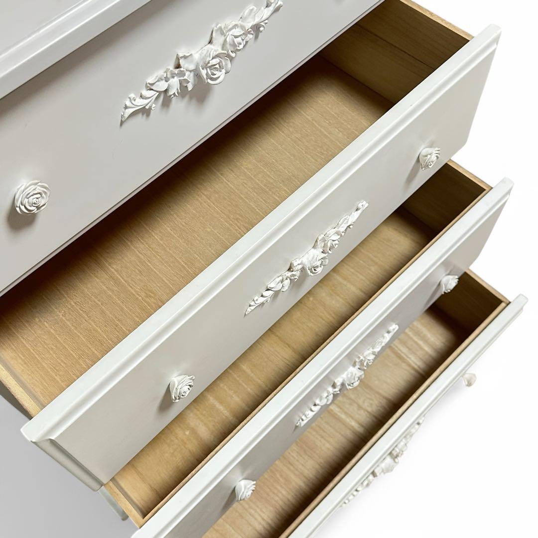 【良品】 ベルーナ アンティーク ロココ調 猫足 チェスト フレンチカントリー