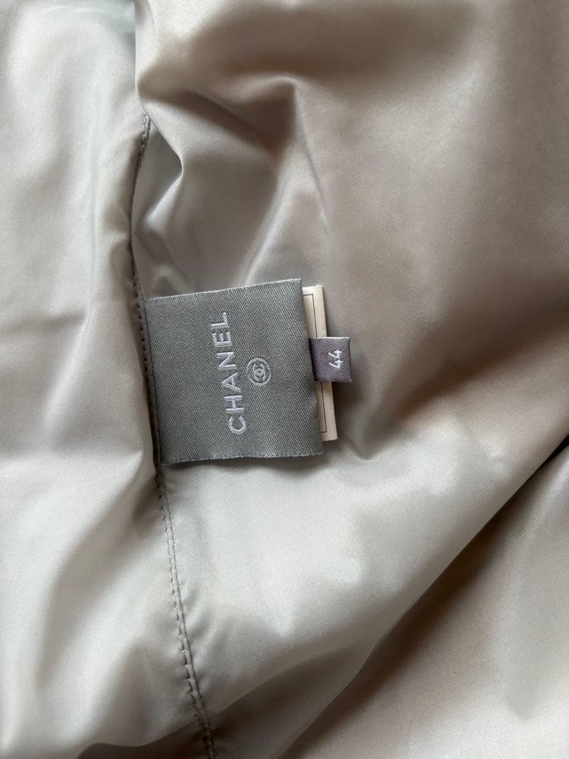 CHANEL シルバー ロングコート　 スポーツライン サイズ44
