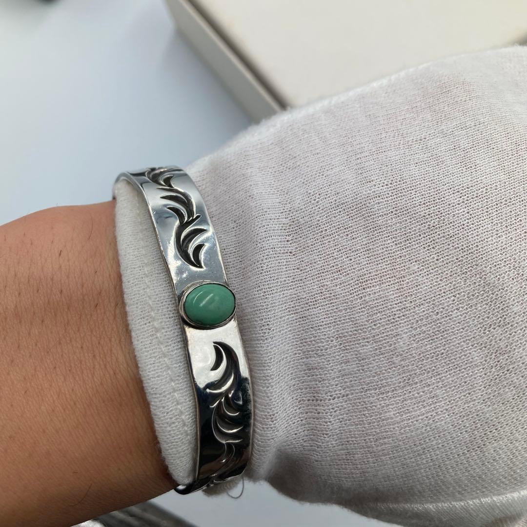 ！極美品！　Big Hand ブレスレット　シルバー925 ターコイズ　30A