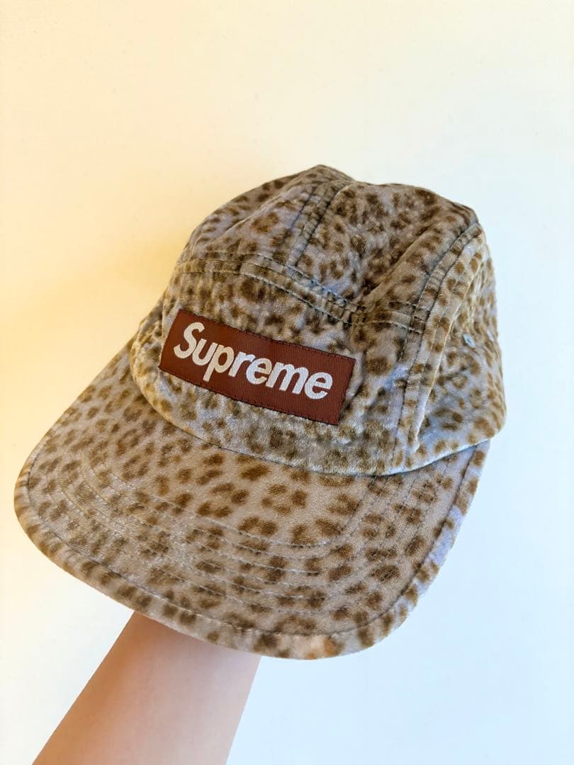 Supreme レオパード ベルベット キャップ