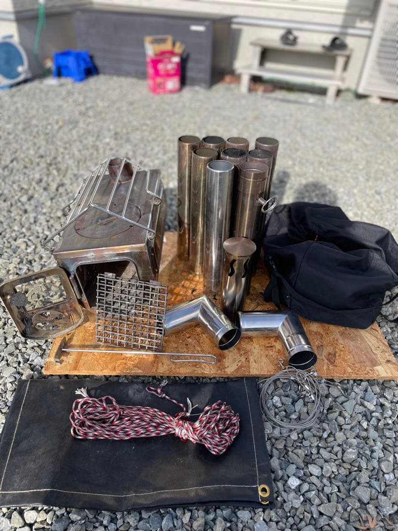 ステンレス3面ガラス薪ストーブ　スームルーム　テンマクwinnerwell風