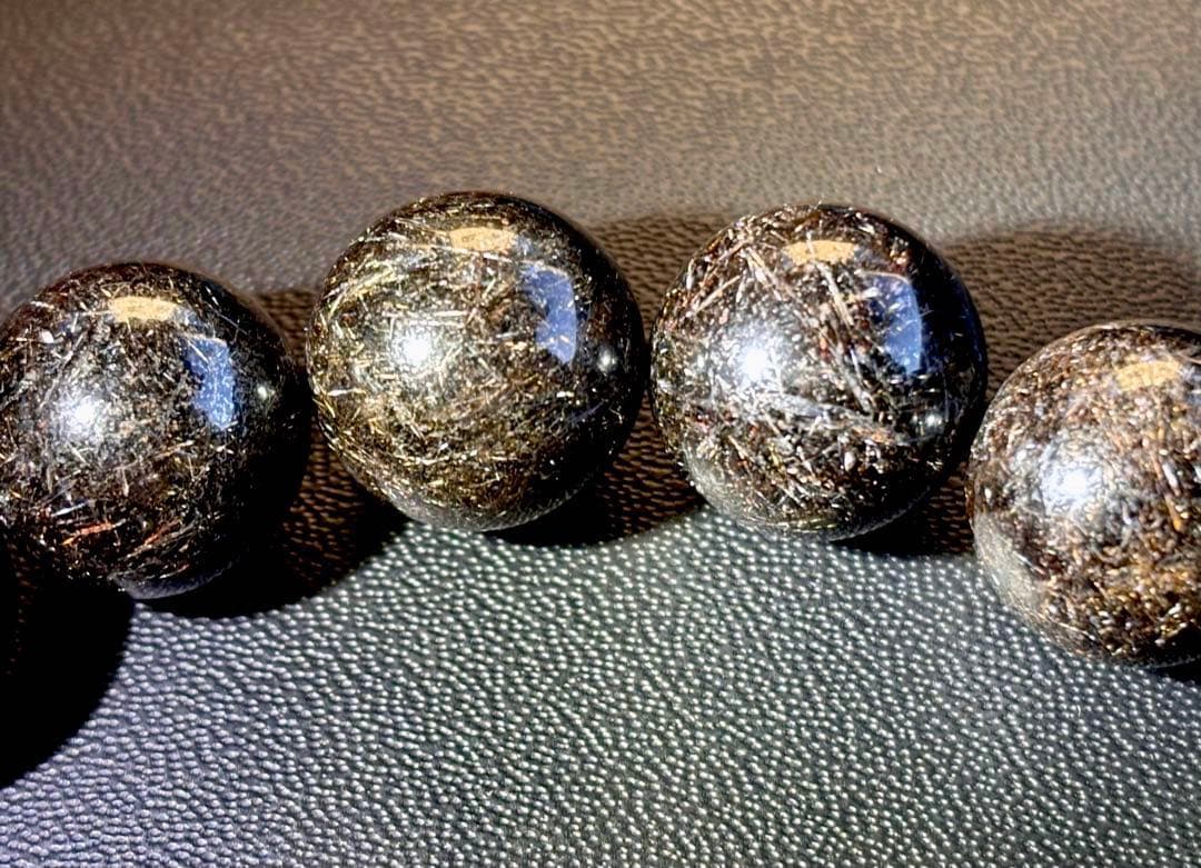 夢幻品質　幻のギャラクシースターリングブラックルチルクォーツ　二酸化チタン針