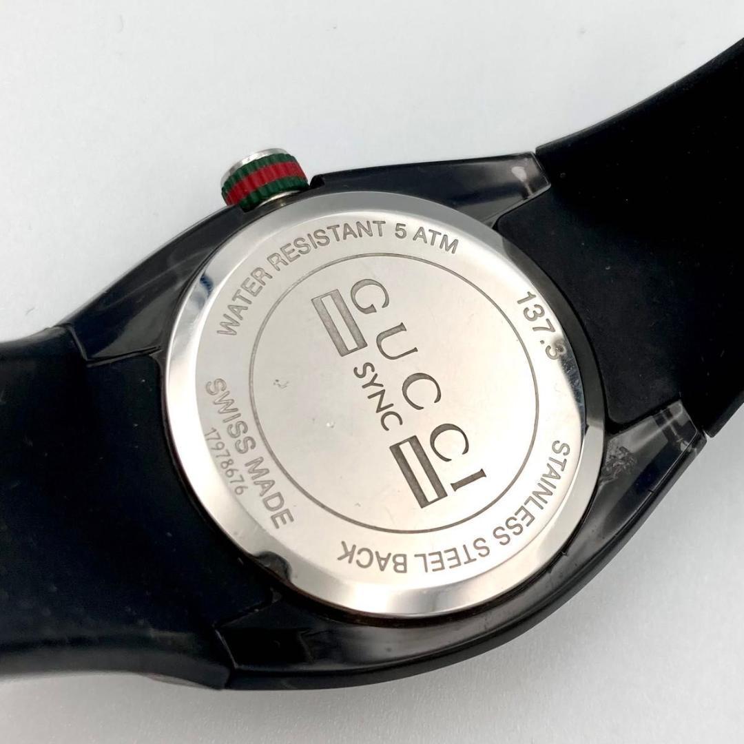 稼働 GUCCI シンク 137.3 ラバーバンド 腕時計 シェリーライン