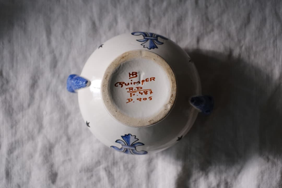 フランスアンティーク｜カンペール窯のスープポット