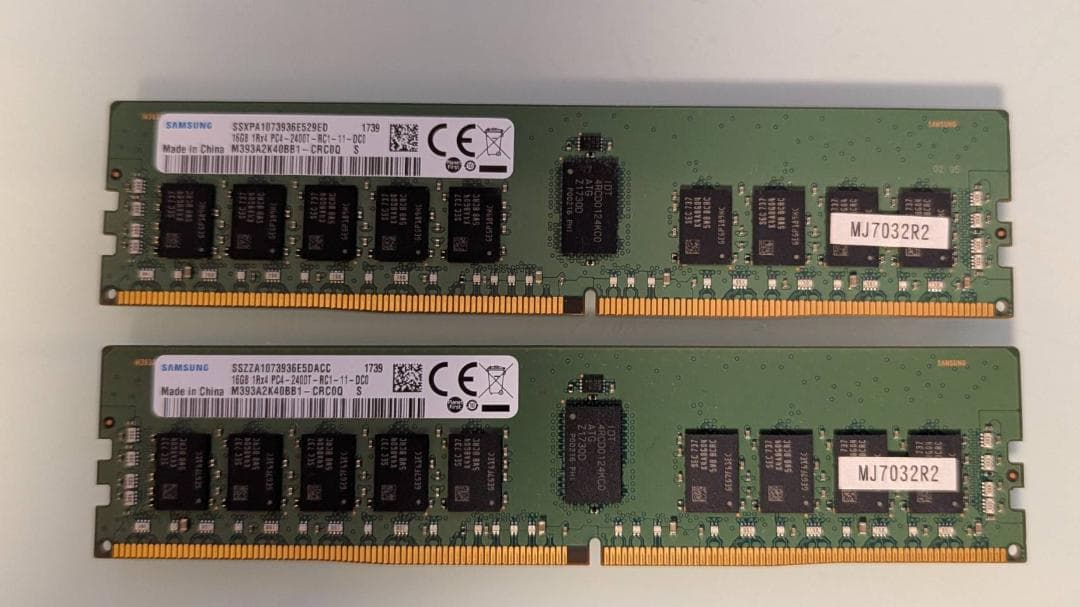 Samsung メモリー DDR4 16GB×2枚 計32GB(管理番号:12)