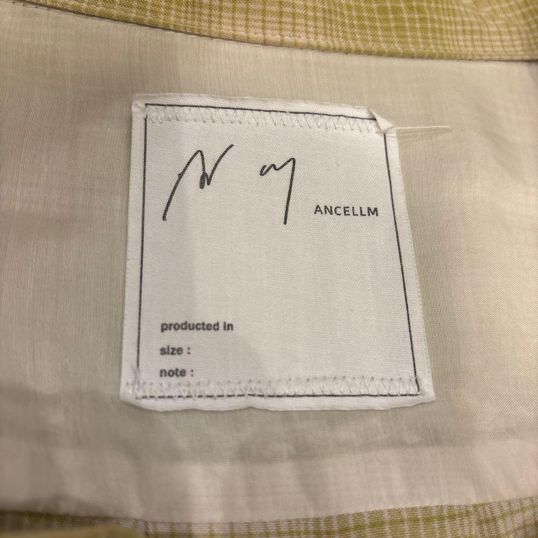 m*3様 【一点物】ANCELLM 100%レーヨンチェックシャツ　yellow