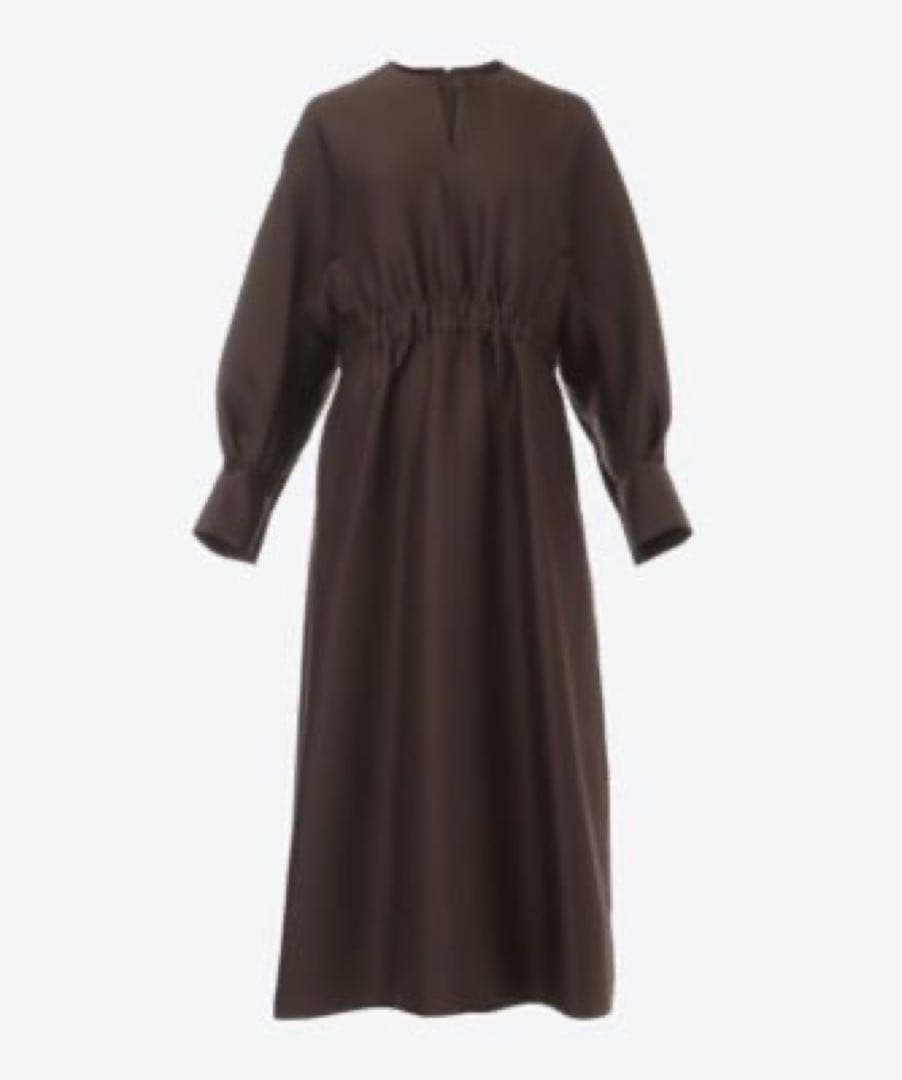 61600円 エブール　ebure クリアダブルクロスワンピース ブラウン 36