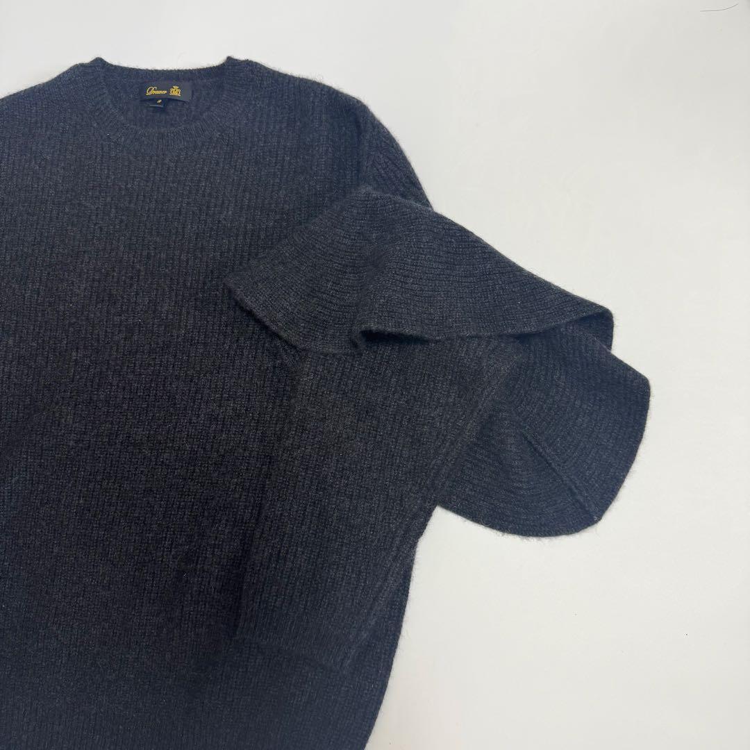 Drawer ドゥロワー 21AW カシミヤ7G畦編みクルーネック フリルニット