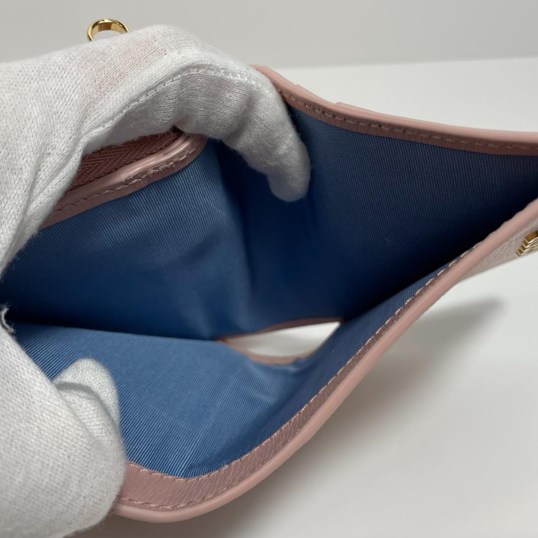 グッチ 772639 ミニウォレット 二つ折り財布 ピンク MBZ087